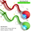 Cat Interactive Ball Toy, Automatic Rolling Ball with Tail, Rechargeable Smart Pet Interactive Toy, Intelligent Mouse for Cat