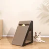 2 In 1 Cat Scratcher Cardboard Triangles Shaped With Spinnings Balls Sturdy Anti-Scratch Relieves Cat Stress Toy For Pet Use