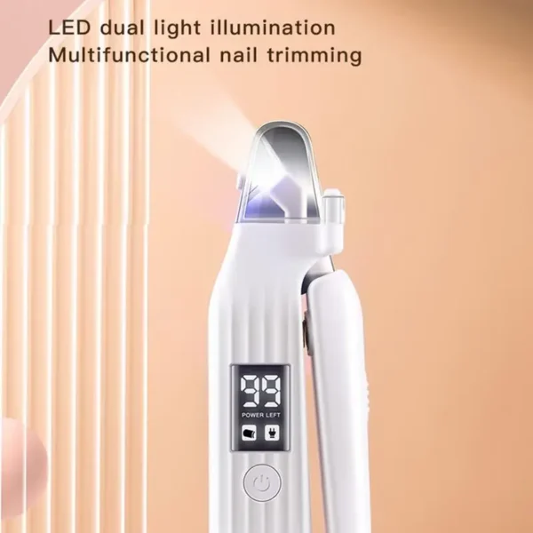 Dog Nail Grinder Electric Rechargeable Dog Nail Trimmer With LED Light Ergonomic Pet Paws Grooming Tool Quiet File Toenail