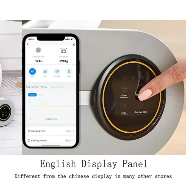 PlayPet 65L Automatic Smart Cat Litter Box Self Cleaning Fully Enclosed Cat Litter Box Pet Toilet Litter Tray