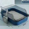 Kitty Sandbox Cat Litter Box Semi-enclosed Splashproof Cat Tray Cat Toilet Cleaning Basin Supplies Pet Toilet Kitten Tray Bedpan