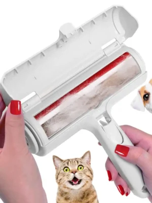 Pet Hair Remover Roller - Dog & Cat Fur Remover with Self-Cleaning Base - Efficient Animal Hair Removal Tool - Perfect for Furni