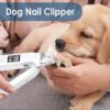 Dog Nail Grinder Electric Rechargeable Dog Nail Trimmer With LED Light Ergonomic Pet Paws Grooming Tool Quiet File Toenail