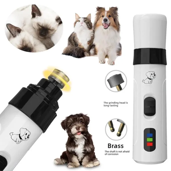 Rechargeable Dog Nail Grinders USB Charging Pet Nail Clippers Electric Dog Cat Paws Nail Grooming Trimmer Tools