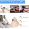 Rechargeable Dog Nail Grinders USB Charging Pet Nail Clippers Electric Dog Cat Paws Nail Grooming Trimmer Tools